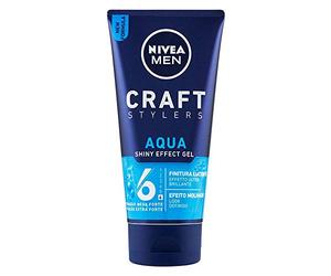 6 unidades AQUA GEL PARA EL CABELLO WET LOOK Efecto mojado Nivea FOR MEN
