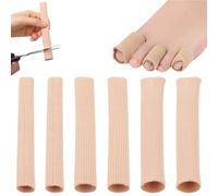 6 unidades de 3 tamaños protectores de dedos de silicona, cortables, almohadillas de gel para dedos de los pies, almohadillas para dedos de los pies, vendaje tubular, protección de presión para maíz