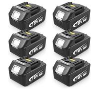 6 unidades de 5,5 Ah batería para Makita LXT, ASUNCELL 18 V DC18RC, batería de repuesto compatible con Allen Makita 14,4 V-18 V baterías de iones de litio BL1815 BL1830 BL1850 BL1430