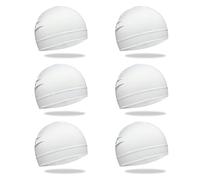 6 Unidades de Calavera para Casco Que Absorbe el Sudor, Transpirable, Ciclismo, Correr, Deportes, Envoltura de Cabeza para Hombres, Paquete Blanco., Talla única
