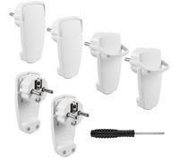 6 unidades de enchufe en ángulo de protección de contacto, 250 V, 16 A, enchufe europeo con mango plegable, enchufe Schuko en ángulo, protección de contacto IP20 para cable de hasta 3 x 1,5 mm², color