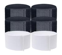 6 unidades de espinilleras para fútbol con cierre de , antideslizantes, color negro y blanco, elástico con fijación, correas de tobillo para hombre, mujer y niños