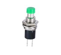 6 unidades de interruptor de botón pulsador momentáneo PBS-110 de 7 mm. Pulsar for reiniciar (encendido/apagado). Normalmente abierto.(Green 6PCS)