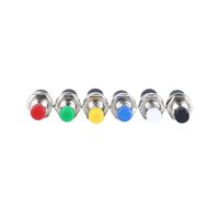 6 unidades de interruptor de botón pulsador momentáneo PBS-110 de 7 mm. Pulsar for reiniciar (encendido/apagado). Normalmente abierto.(Mixed color 6PCS)