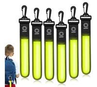 6 unidades de luces LED intermitentes escolares: LED intermitente reflectante colgante con 3 modos, impermeable para niños, reflectores intermitentes, cinta de luz reflectante para mochila,
