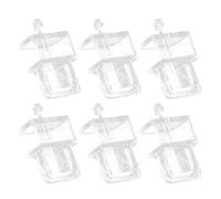 6 unidades de malla para filtro de acuario, soporte de montaje multifuncional, transparente, acrílico, cubierta de cristal, clip de soporte, soporte para tapa de cristal para acuario, clip