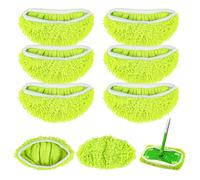 6 unidades de paños secos húmedos para mopa Swiffer Sweeper, almohadillas de microfibra reutilizables y lavables para la limpieza de suelos duros/suelos de madera