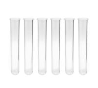 6 unidades de plástico acrílico, tubo de ensayo, tubo de ensayo transparente de plástico de 12 cm, jarrón reutilizable para laboratorio químico, biología, escuela, manualidades, bodas, especias