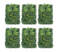 6 unidades de setos artificiales verdes como protección visual, 60 x 40 cm, seto artificial persa, fondo verde artificial, ventilado, adecuado para interiores y exteriores, terraza, sombreado de
