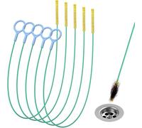 6 unidades desatascadores en espiral de 90 cm, en espiral de desagüe, palitos de limpieza para desagües, cepillo para desatascador de desagües, acero inoxidable irrompible para bañera, alcantarillado