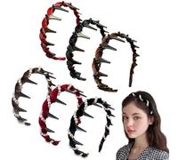 6 unidades Diademas vintage de perlas artificiales para mujer, antideslizantes, se pueden llevar de ambos lados, crean volumen sin esfuerzo, para fiestas, bodas, para casa