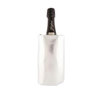 (6 Unidades) Enfriador de Vino, Champagne, Cava, Navidad, Color Plata, Cinta Antideslizamiento, 4 Capas Anticondensación, Gel 12 Compartimentos