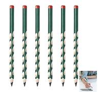 6 Unidades Lápices Triangulares Ergonómico, Lápiz Grafito HB Especial para Zurdos y Diestros con Mango Antideslizante, Diseño Fino y Cómodo para Escritura, Ideal para Colegio Oficina y Uso Diario