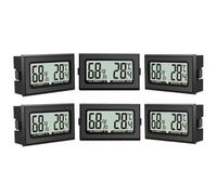 6 unidades medidor de humedad termómetro, mini higrómetro digital con LCD, termómetro de temperatura para interior, oficina, salón y bodega (pilas incluidas)
