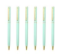 6 Unidades Metal Bolígrafo Para Firmar Firma Oficina Regalo de Negocios Para Abrir/Cerrar Girar Metal Bolígrafo Para Caligrafía