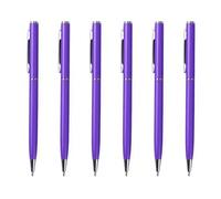 6 Unidades Metal Bolígrafo Para Firmar Firma Oficina Regalo de Negocios Para Abrir/Cerrar Girar Metal Bolígrafo Para Caligrafía