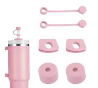 6 unidades silicona tapón anti derrames compatibles con Stanley Cup 2.0 40oz 30 oz antifugas tapones antiderrames de silicona adecuados para accesorios de taza Stanley (rosa)
