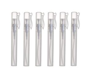 6 unids 10 ml mini botella de perfume portátil botella de spray pequeña muestra vacíos envases recargables fragancias atomizador botellas de plástico