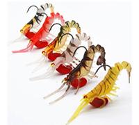 6 unids 13 g 19g Camarones de Pesca Cebos de señuelo, Cochecito de Pesca de gambas de río, señuelos de la Dorada con Ojos Luminosos DaJiKan (Size : 19g)