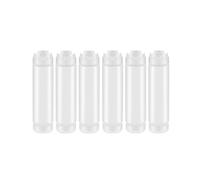 6 Unids 16 Oz Botellas de Plástico Invertido, Punta Recargable Gran Válvula Dispensador Condimento Botella para Salsas