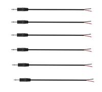 6 unids 2.5mm macho enchufe a cable desnudo extremo abierto TS 2 polo mono enchufe conector jack conector 2.5mm para reparación de cables de audio