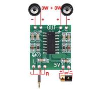 6 unids 2.5V-5.5V Súper pequeño Amplificador de audio,3W + 3W Tipo D Amplificador de audio digital Amplificador de potencia Módulo