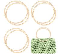 6 unids asas bolso metal reemplazo de las manijas de la bolsa 3 estilos asas metal para la creación de bolsos de cuero bolso tote, marco bolso hecho a mano ganchillo artesanales bricolaje (Gold)