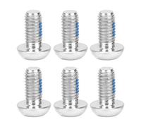 6 unids/caja M5x10mm pernos de aleación de titanio bicicleta freno Rotor disco T25 pernos tornillos (Plata)