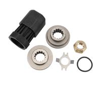 6 unids Hélice Hub kit con cojinetes de anillo de presión delantero, caucho aleación metal cobre, compatible con motores fuera de borda para 25HP 60HP Marine Barco Motor