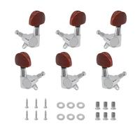 6 unids/lote 3L 3R engranaje sellado de aleación de Zinc botón ovalado grande clavijas de afinador de guitarra acústica, cabezal de máquina de afinación de cuerdas