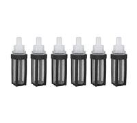 6 Unids Micro Pump Filter Water Inlet Frame Irrigation Limpiar 8 Mm Accesorios Manguera Red Acero Inoxidable