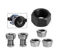 6 unids/set adaptador de mandril de mandril con tuerca máquina cortadora de grabado mandriles cortadora fresadora eléctrica pinzas 10/9, 5/8/6, 35/6mm