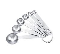 6 unids/set cucharas medidoras de acero inoxidable tazas para condimento de café herramientas de cocina