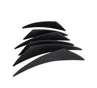 6 Unids/Set Parachoques Delantero Universal Decoración Labios Difusor Divisor Aletas Alerón Cuerpo Canards Valence Chin Car Tuning Canard(Fiber 6pcs)
