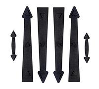 6 Unids/Set Puerta Garaje Magnético Puerta Decorativo Hardware Flecha Estilo Bisagras Y Manijas Carriage House Hinges Handles Kit