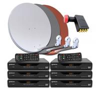 6 Usuarios Digital Sat Satélites Planta Receptor 3600 Octo LNB