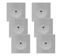 6 vaivén ALU GLOSSY DOM con 6 placas simples metalizadas grises: una solución elegante y de alto rendimiento para un control de iluminación óptimo