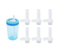 6 válvulas de mordida de repuesto para Zak Designs Kelso de 15 onzas, boquilla de silicona, accesorios de popote, sin BPA, piezas de botella de agua compatibles con vasos de paja Zak Kids (translúcido