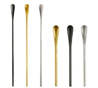 6 varillas agitadoras de café, uso de espresso molido, método de preparación de prensa francesa, cuchara de barra de acero inoxidable para mezclar cócteles de té caliente, coca cola