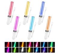 6 varillas luminosas LED, 15 colores, juego de fiesta, varillas luminosas de colores con correa, varillas luminosas para conciertos, accesorios para fiestas de Navidad, conciertos, fiestas, bodas