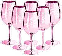 6 vasos de champán Moet & Chandon Rose (Limited Edition) Ibiza Imperial Cristal Rosa Champán de cristal Rosé (6 unidades)
