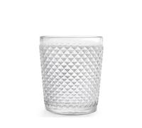 6 Vasos De Vidrio Diamantado Cc320 H&H