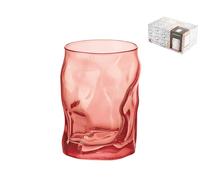 6 Vasos De Vidrio Sorgente Lightcoral 30 Cl Rosa Bormioli Rocco