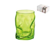 6 Vasos De Vidrio Sorgente Verde Claro 30 Cl Bormioli Rocco