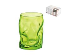 6 Vasos De Vidrio Sorgente Verde Claro 30 ormioli Rocco