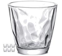 6 Vasos Diamond Ritual - Envio 24h - Perfecto para uso en Casa, Restaurante y en Fiesta, Ligeros y Resistentes con acabado de diamante - Alta Categoría (Transparente, 40 cl)