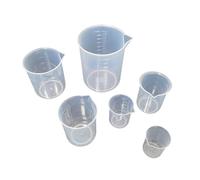 6 vasos medidores transparentes for cocina, laboratorio, con escala de 50/100/200/300/500/1000 ml, vasos mezcladores de plástico transparente.(1Pc 500ml)