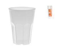 6 Vasos Movida Polipropileno 350 Blanco Crazystock Selección