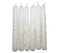 6 velas de ruda con sal 11cm - Velas de promesa - Aleja las malas y atrae las buenas energías (BLANCAS)