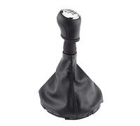 6 velocidades Manual Gear Shift Knob Gaiter Boot Cover Kit Negro de cuero del coche Gear Stick Knob cubierta